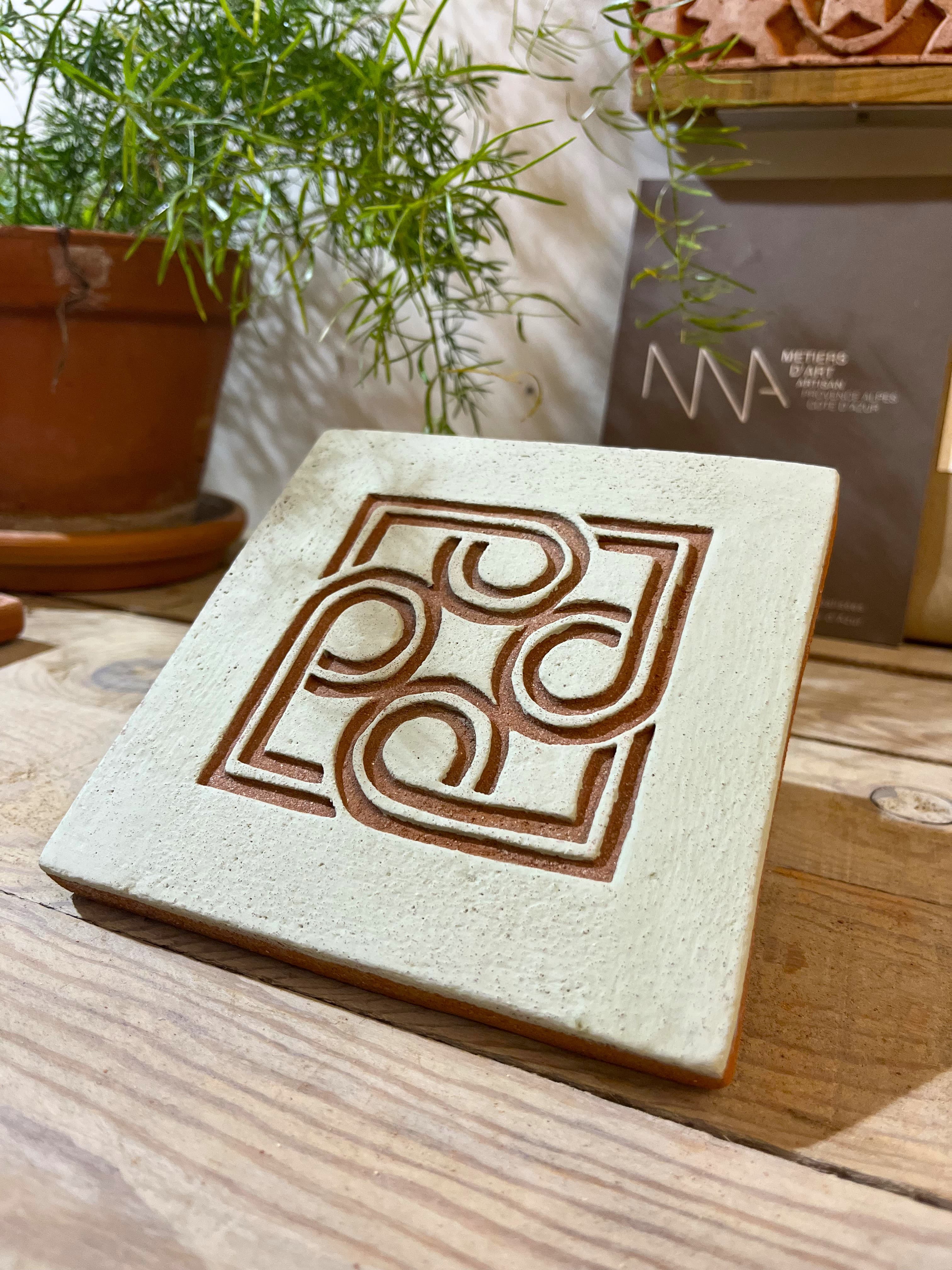 Carreau Vert Olive Romane (motif n°16)